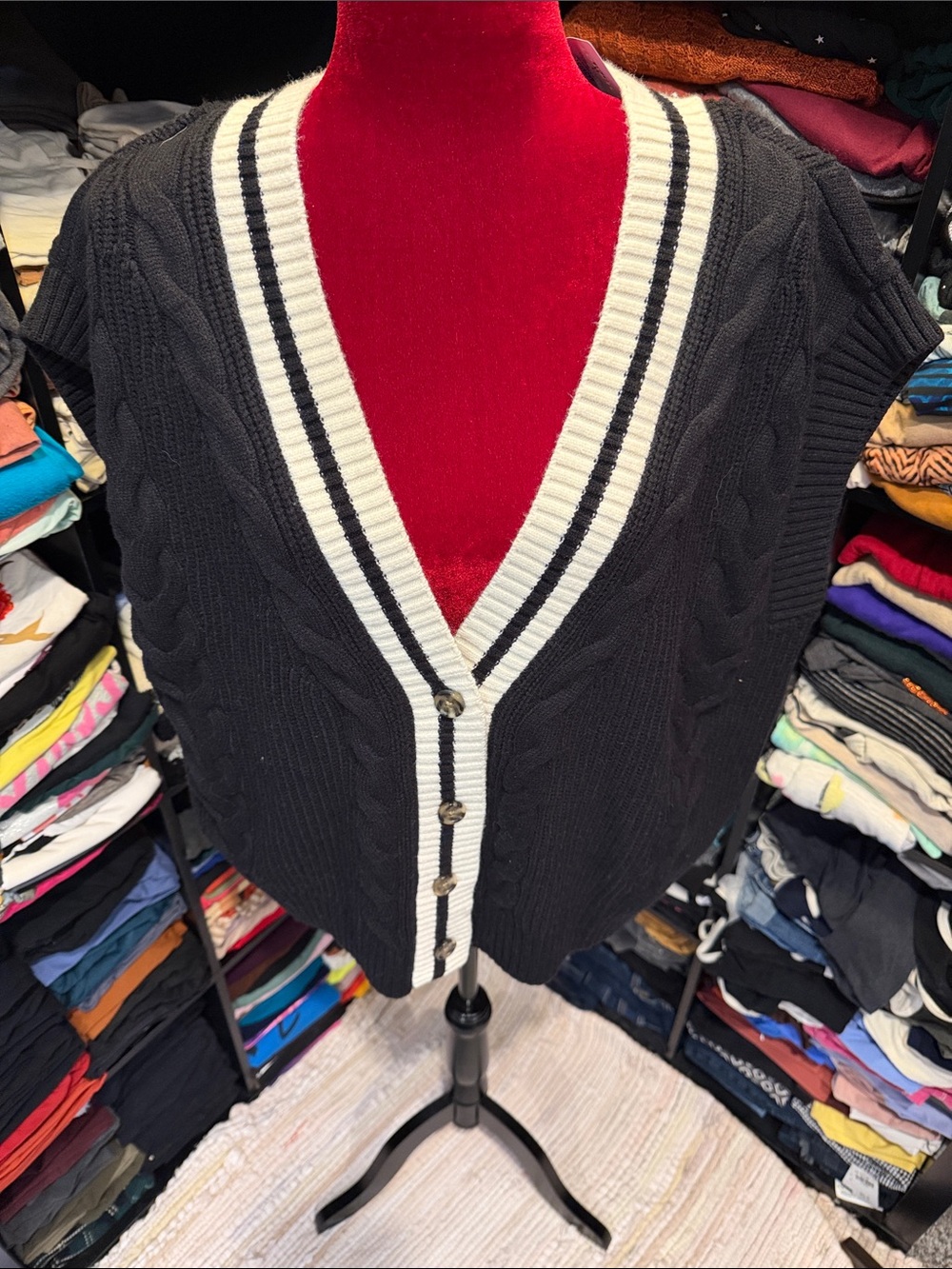 # 588. Torrid black knit sweater vest. 1x. NWT